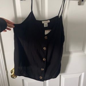 Black button up tank